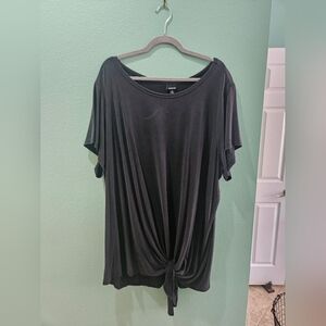 Torrid soft black tie waist shirt size 5x